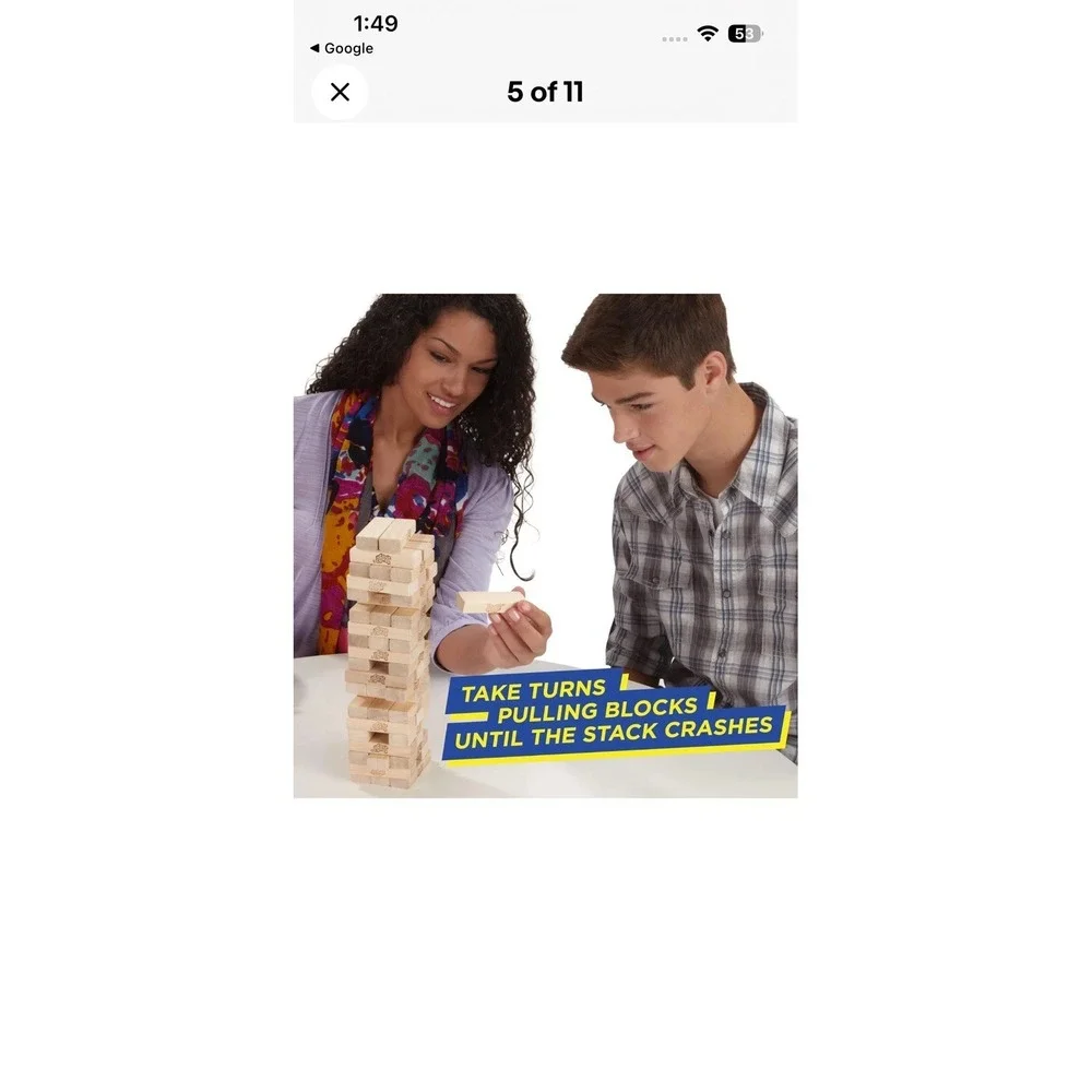 Classic Jenga Wood Block Tower Game‎ Family Party Game 1+ Players